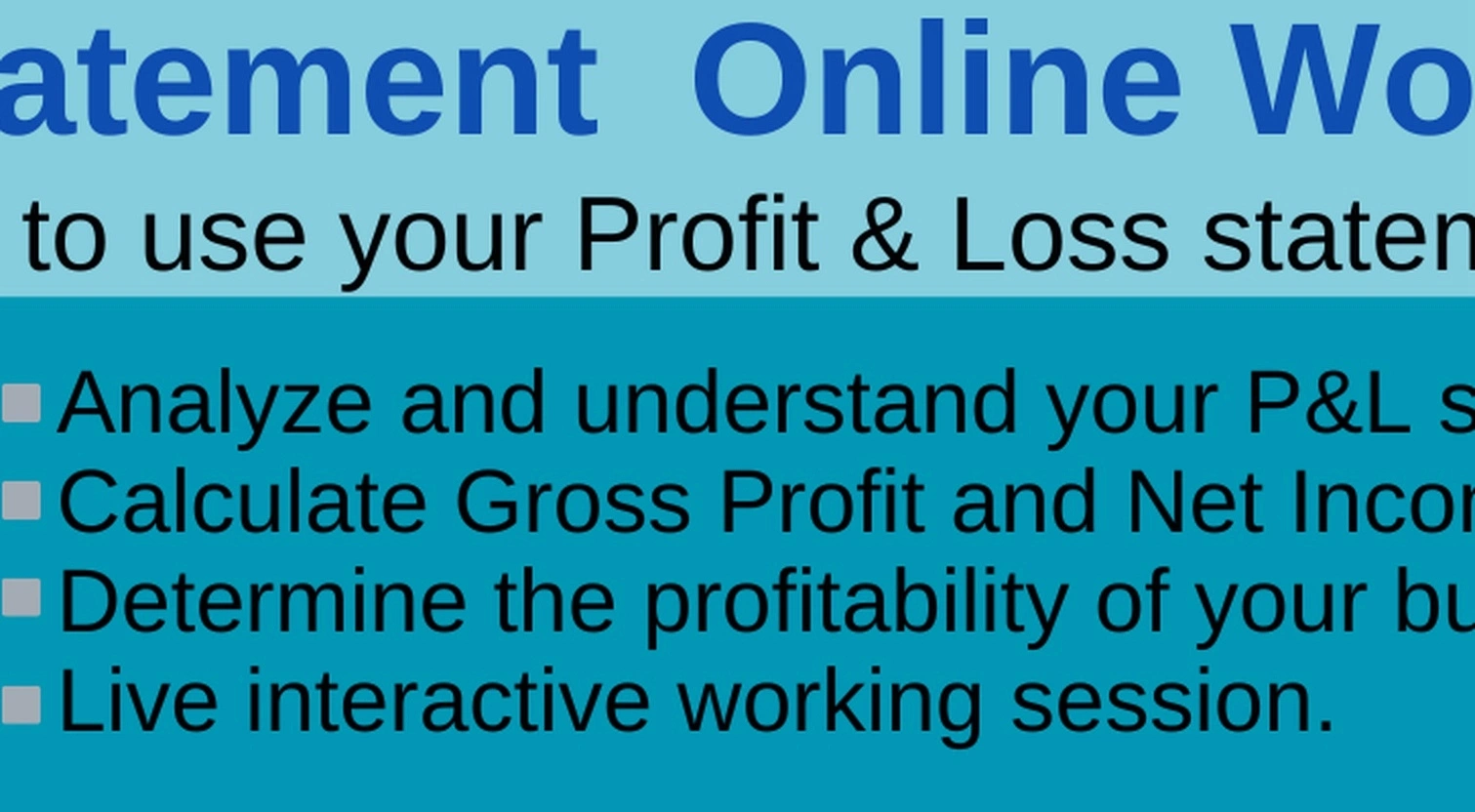 Profit planning workshop session